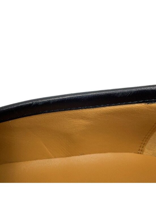 Hermes Loafers Moccasins Honore Calf Leather 40 Shoes Black